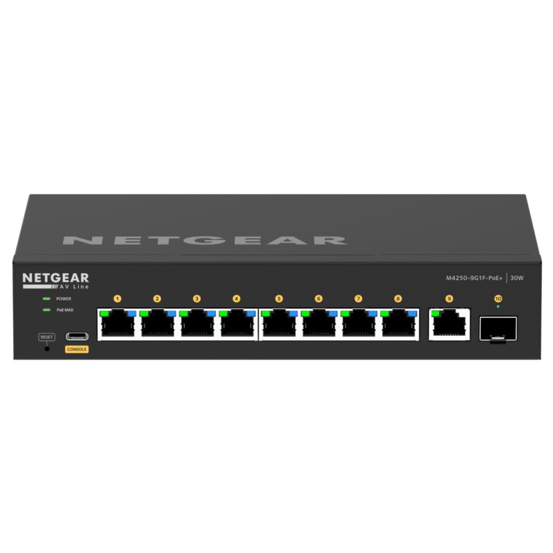 Netgear AV 8-Port POE+ Switch GSM4210PD | B2B | Blackwire